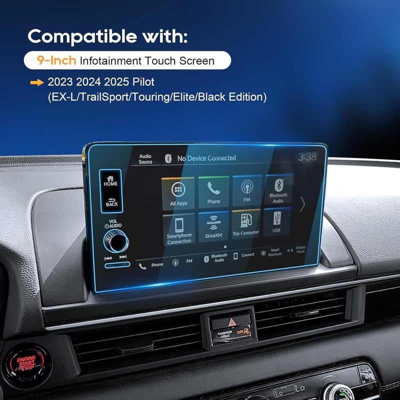 LFOTPP For 2025 Honda Pilot Screen Protector -9 inch Touchscreen 9H- 2023 2024 2025 Honda Pilot (EX-L/TrailSport/Touring/Elite/Black Edition)TemperedGlass 2025 Pilot Accessories Glass Anit-Fingerprint - Image 4